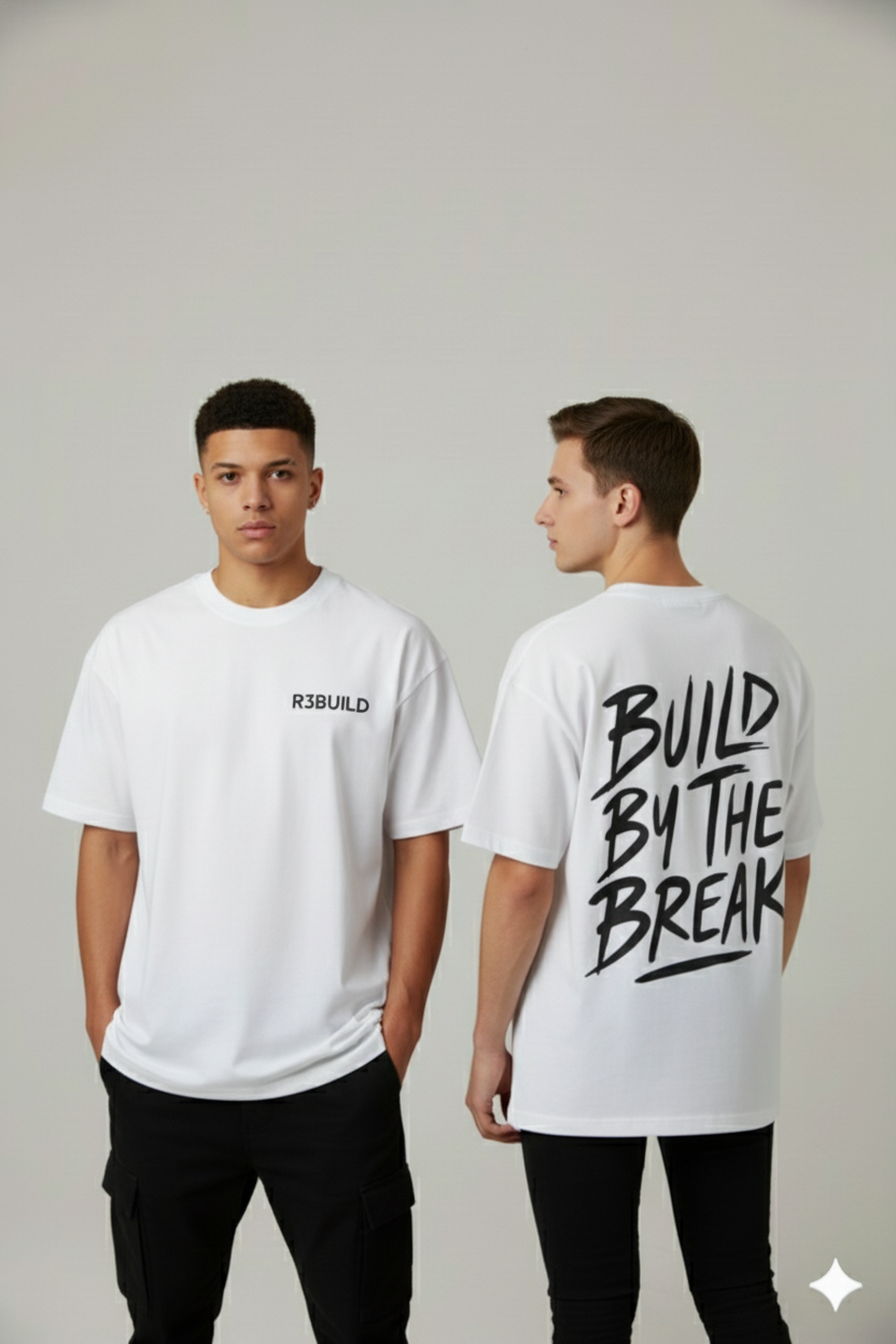 Oversize Break Tee – Rebuild White