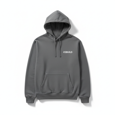 R3BUILD Break Hoodie – Ash Gray Edition