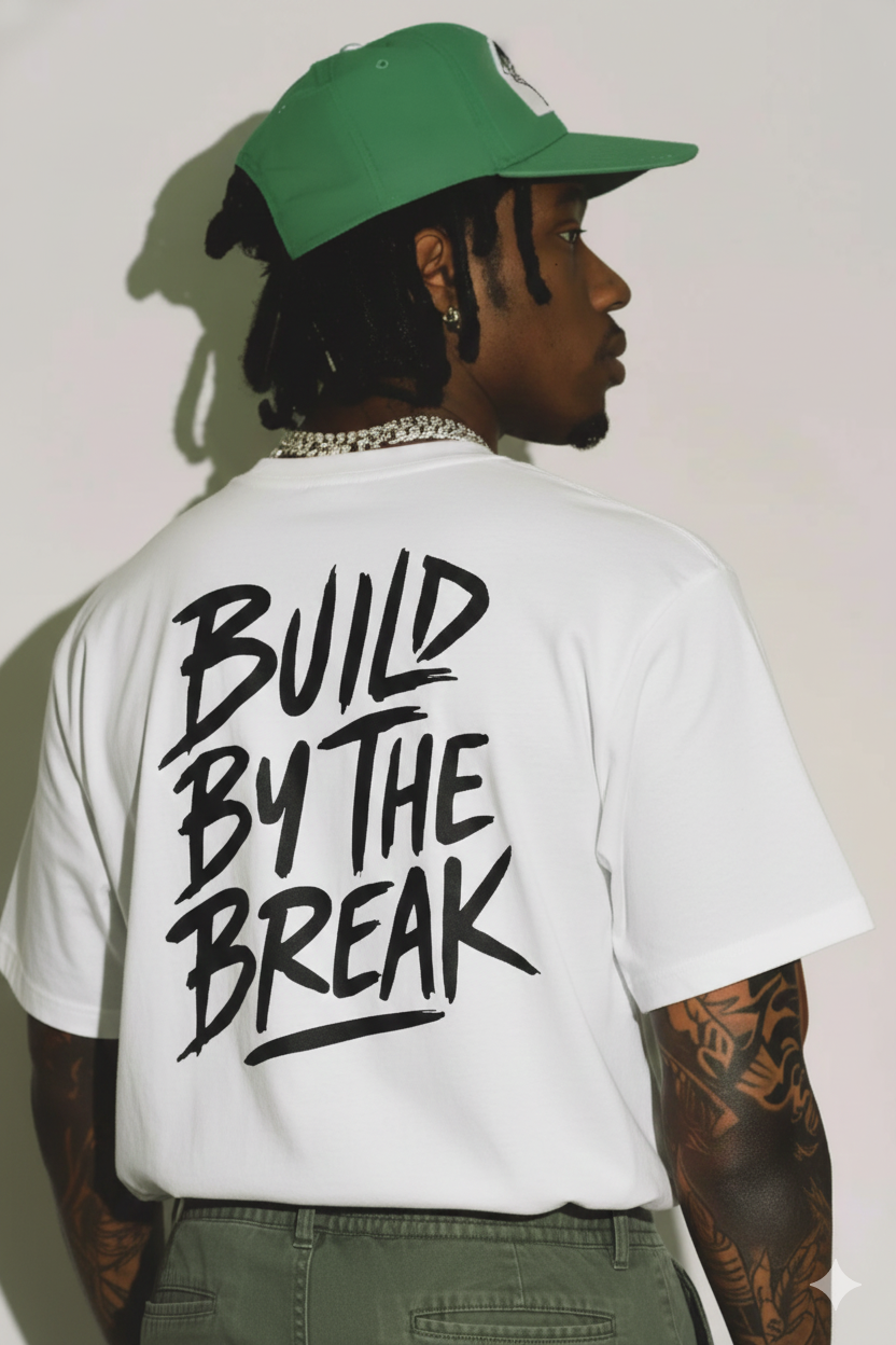 Oversize Break Tee – Rebuild White