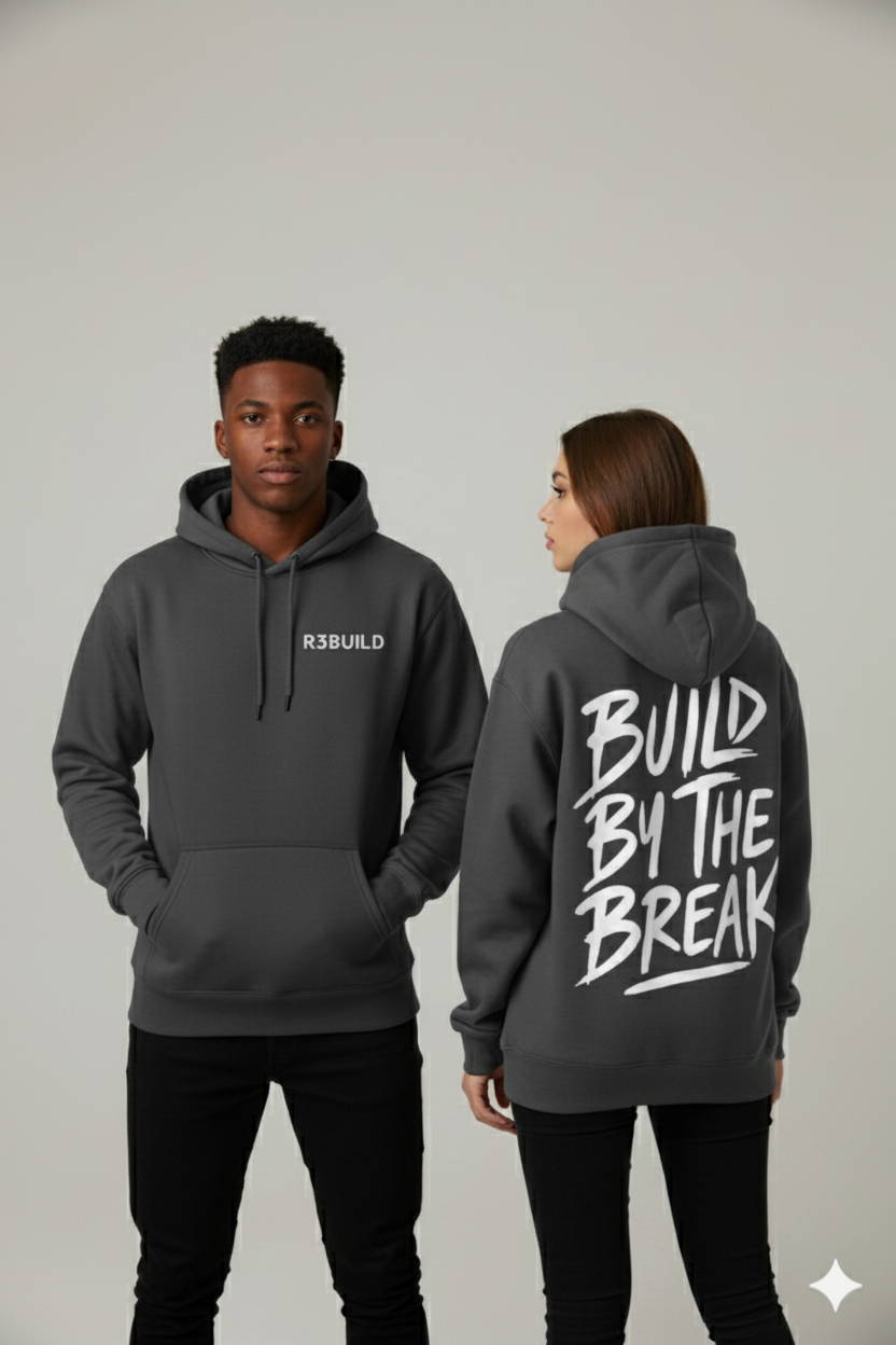 R3BUILD Break Hoodie – Ash Gray Edition