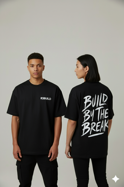 Oversize Break Tee – Shadow Black