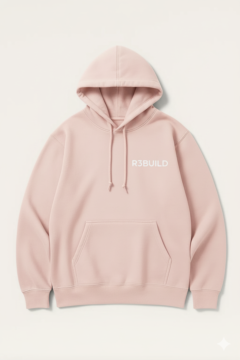 R3BUILD Break Hoodie – Soft Rose Edition
